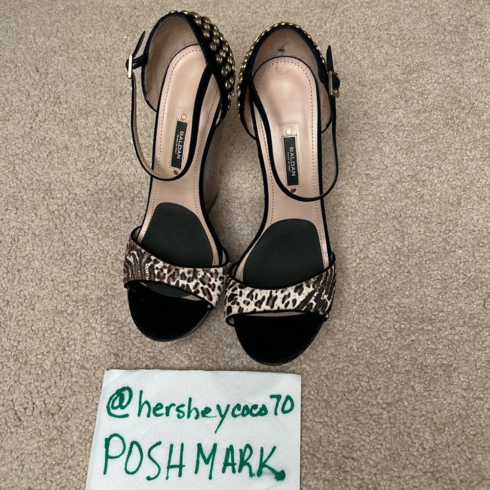 Vintage Baldan Wedge Heels - size 40 - color: Leopard